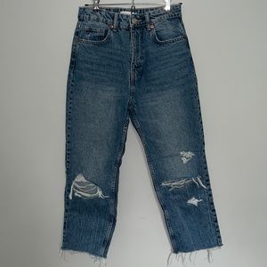 Zara Medium Wash High Waisted Denim Jeans